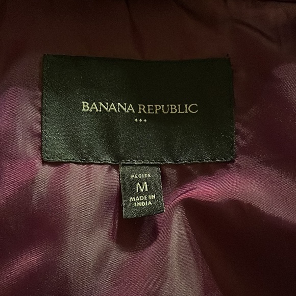 Banana Republic zip‎ front Quilted Vest petite M - Picture 3 of 5